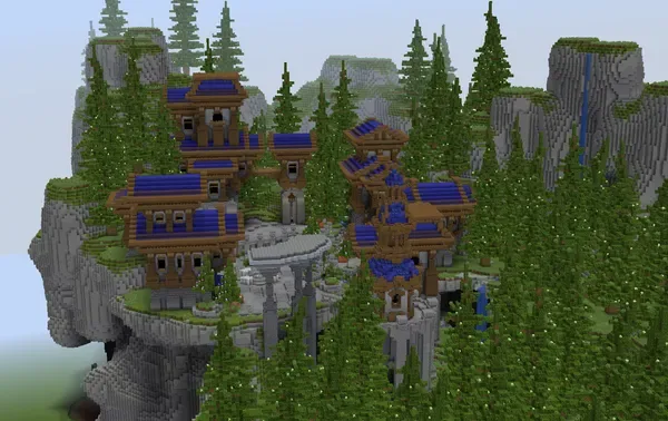 Blue Medieval Mountain Spawn | 415x420