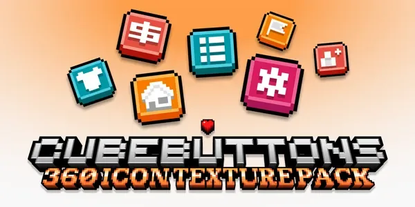 Cube Buttons - 40 GUI Buttons, 9 Colors